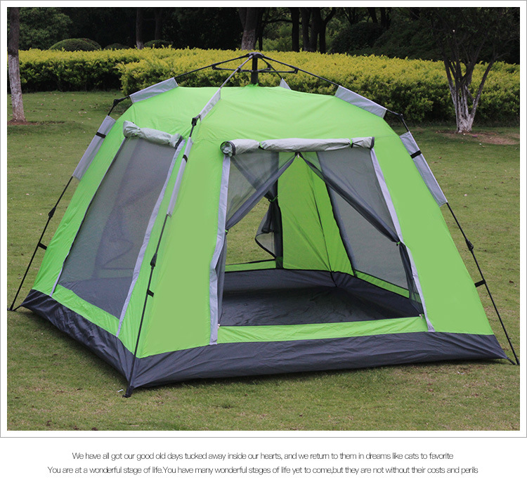 Cheap Goat Tents 4 5 people automatic spring quick opening tent New large space thickening rainstorm outdoor camping camping tent home   